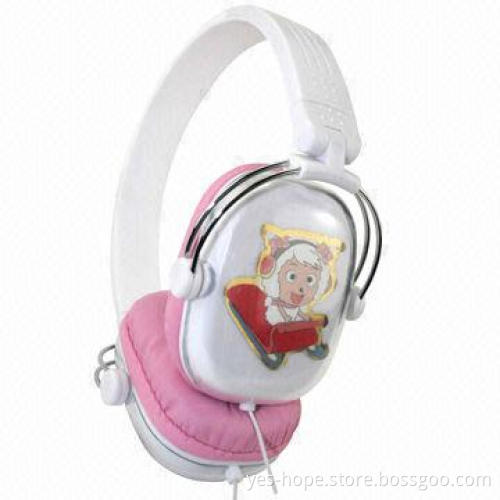 Fashionable White Headset with Logo and Beauty Watermark, 20Hz-20kHz Frequency Range